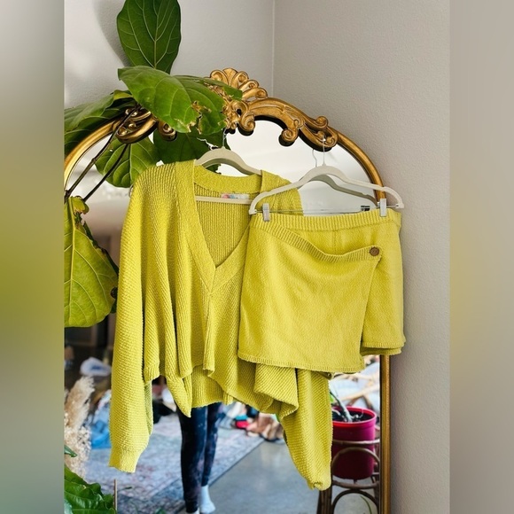 Free people primavera skort set Neon green yellow XL - Picture 3 of 3